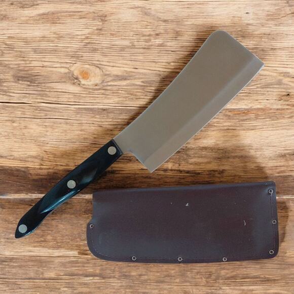 CUTCO #1737 Meat Cleaver & Leather Sheath - Picture 3 of 9